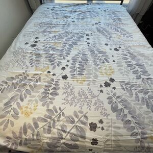 New Harbor House Full/Queen Duvet Cover ONLY Botanical Lilac Purple White SPRING